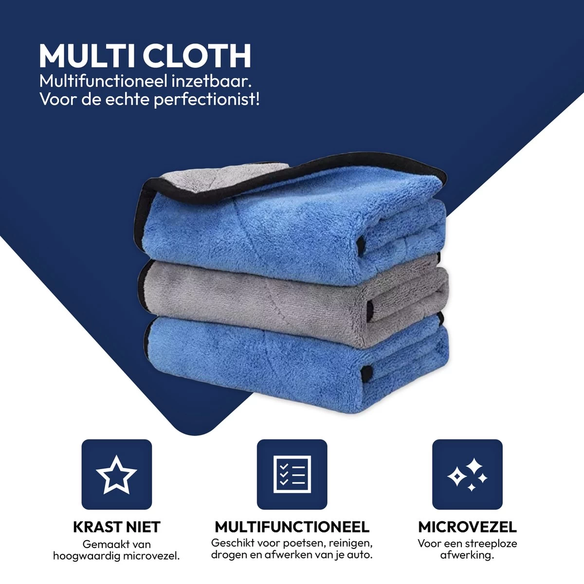 STACK Multi Cloth | 40 X 45 Cm - Microvezel - Krasvrij - Auto Schoonmaak Doek - Auto Poetsen / Reinigen / Drogen / Afwerken - Auto Droogdoek - Auto Handdoek - Schoonmaak Accessoires - Auto Poetsdoek - Autodoek 2 STACK Multi Cloth | 40 X 45 Cm - Microvezel - Krasvrij - Auto Schoonmaak Doek - Auto Poetsen / Reinigen / Drogen / Afwerken - Auto Droogdoek - Auto Handdoek - Schoonmaak Accessoires - Auto Poetsdoek - Autodoek - Afbeelding 2