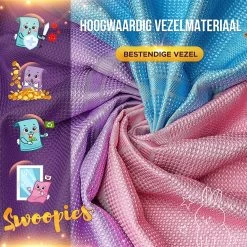 SWOOPIES [Set Van 3] Professionele Microvezeldoeken, Duurzaam Poetsen Met Enkel Water 60 X 40 Cm Streep-/Lint-Vrij, Ultrazachte & Grote Premium Doeken Voor Keuken, Badkamer, Raam, Auto -Huishoudelijke Schoonmaak 1200x1200 1413