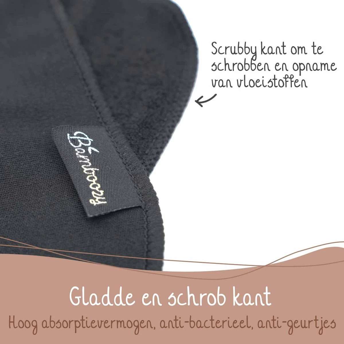 Bamboozy Vaatdoekjes Zwart 3 Stuks Herbruikbaar Keukenpapier Unpaper Towel Bamboevezels Plasticvrij 3 Bamboozy Vaatdoekjes Zwart 3 Stuks Herbruikbaar Keukenpapier Unpaper Towel Bamboevezels Plasticvrij - Afbeelding 3