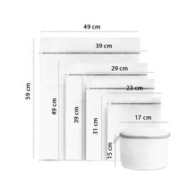 ForDig Wasnet Waszakjes (5 Stuks) Voor Lingerie En Fijne Was - Geschikt Voor Wasmachine - Met Rits - Wit -Huishoudelijke Schoonmaak 1200x1200 320