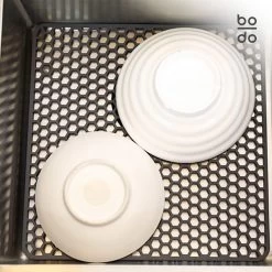 BODO Gootsteenmat Siliconen Donker Grijs - 34.5 X 34.5 Cm - Keuken Accessoires - Gootsteen Beschermer - Onderzetters Siliconen - Anti Kras -Huishoudelijke Schoonmaak 1200x1200 495