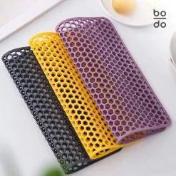 BODO Gootsteenmat Siliconen Donker Grijs - 34.5 X 34.5 Cm - Keuken Accessoires - Gootsteen Beschermer - Onderzetters Siliconen - Anti Kras -Huishoudelijke Schoonmaak 1200x1200 497