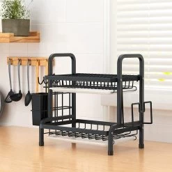 Dish Drying Rack Drainer Afdruiprek Metaal Afvoerafdruiprek Met Druppelbak Black Decker Droogrek Zwart Afdruiprek Brabantiaafdruiprek Metaal Muur -Huishoudelijke Schoonmaak 1200x1200 532