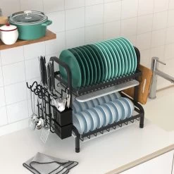 Dish Drying Rack Drainer Afdruiprek Metaal Afvoerafdruiprek Met Druppelbak Black Decker Droogrek Zwart Afdruiprek Brabantiaafdruiprek Metaal Muur -Huishoudelijke Schoonmaak 1200x1200 533