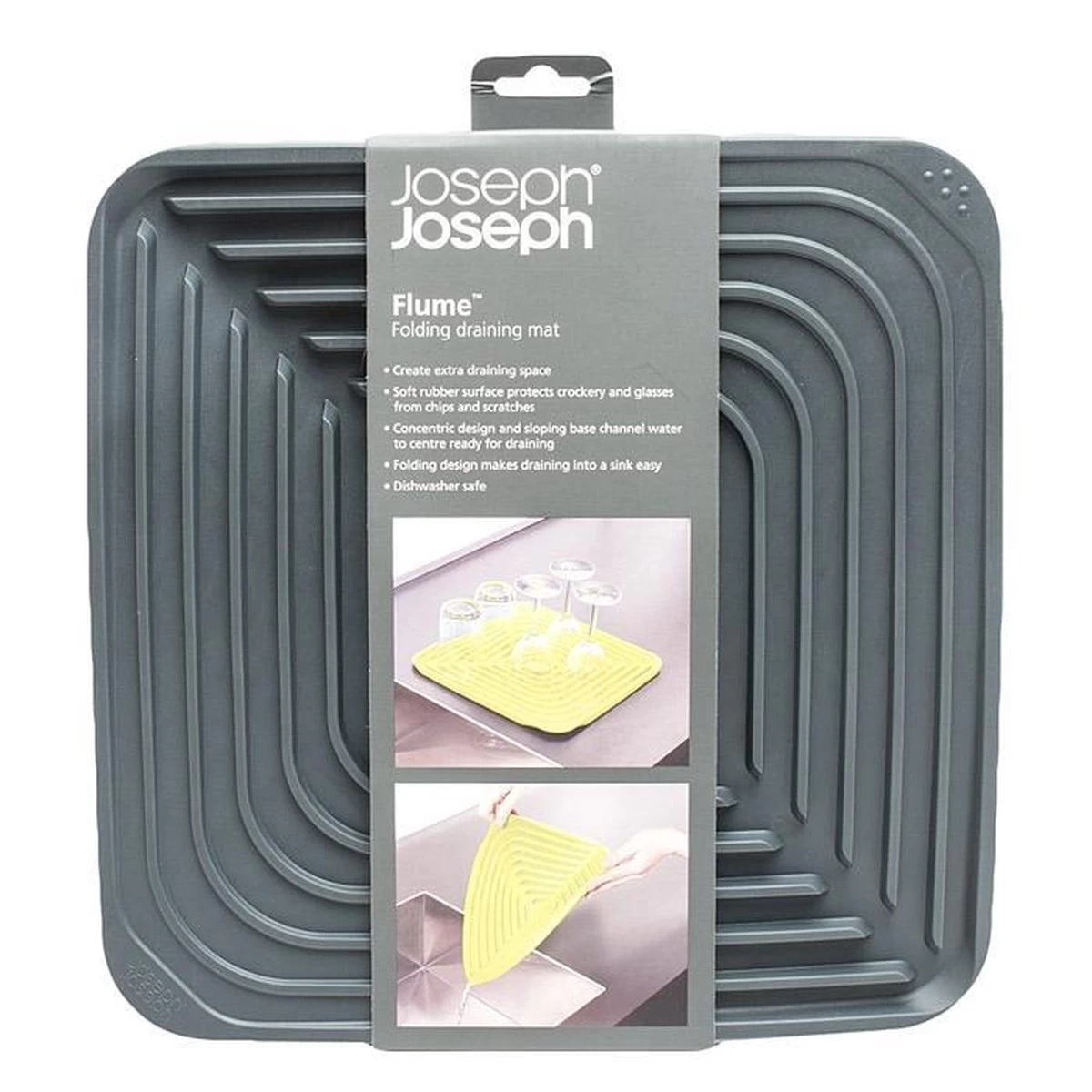 "Joseph Joseph Afdruipmat - Flume - Large - 31 X 43,5 Cm - Grijs" 5 "Joseph Joseph Afdruipmat - Flume - Large - 31 X 43,5 Cm - Grijs" - Afbeelding 5