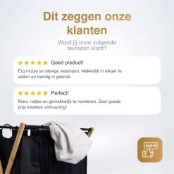 JASC Wasmand 3 Vakken - Wassorteerder - Wasmanden - Zwart - Bamboe - 128 Liter -Huishoudelijke Schoonmaak 1200x1200 599