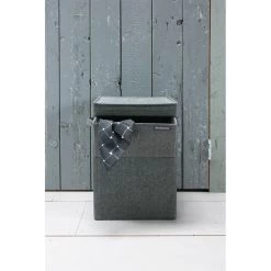 Brabantia Wasmand Met Deksel - Stapelbaar - 35 L - Pepper Black -Huishoudelijke Schoonmaak 1200x1200 612
