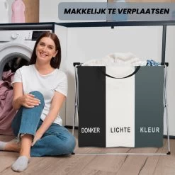 Wasmand 3 Vakken 90L - Opvouwbare Wassorteerder Met NL Opdruk - Aluminium Frame - 14 Wasmand 3 Vakken 90L - Opvouwbare Wassorteerder Met NL Opdruk - Aluminium Frame - -Huishoudelijke Schoonmaak 1200x1200 617