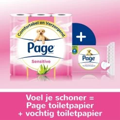 Page Vochtig Toiletpapier - 6 X 74 Stuks - Sensitive Maxi Vochtig Wc Papier - Voordeelverpakking -Huishoudelijke Schoonmaak 1200x1200 649