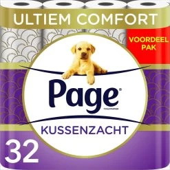 Page Toiletpapier - 32 Rollen - Kussenzacht Wc Papier (3-laags) - Voordeelverpakking -Huishoudelijke Schoonmaak 1200x1200 657