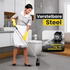 Schrobbezem Zwart Luiwagen Met Steel 120cm - Tuinbezem Straatbezem - Schoonmaak Schrobber Kunststof Harde Bezem - Schrobborstel En Schuurborstel -Huishoudelijke Schoonmaak 1200x1200 711