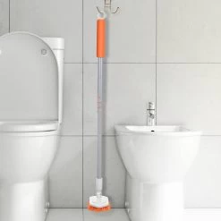 Merkloos Badkamer Reinigingsborstel - Badkamerschrobborstel - Reinigingsborstel - Met Afneembare Telescopische Handgreep En 180° Verstelbare Gezamenlijke Reinigingsborstel - Lange Steel 107 Cm -Huishoudelijke Schoonmaak 1200x1200 754