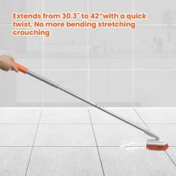 Merkloos Badkamer Reinigingsborstel - Badkamerschrobborstel - Reinigingsborstel - Met Afneembare Telescopische Handgreep En 180° Verstelbare Gezamenlijke Reinigingsborstel - Lange Steel 107 Cm -Huishoudelijke Schoonmaak 1200x1200 755