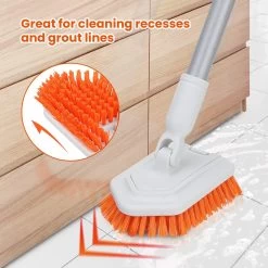 Merkloos Badkamer Reinigingsborstel - Badkamerschrobborstel - Reinigingsborstel - Met Afneembare Telescopische Handgreep En 180° Verstelbare Gezamenlijke Reinigingsborstel - Lange Steel 107 Cm -Huishoudelijke Schoonmaak 1200x1200 756