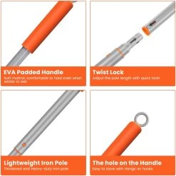 Merkloos Badkamer Reinigingsborstel - Badkamerschrobborstel - Reinigingsborstel - Met Afneembare Telescopische Handgreep En 180° Verstelbare Gezamenlijke Reinigingsborstel - Lange Steel 107 Cm -Huishoudelijke Schoonmaak 1200x1200 757