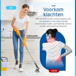 Qualitics Elektrische Schoonmaakborstel - Roterende Polijstmachine - Schrobborstel - Poetsmachine - Vloerreiniger Met 10 Opzetstukken -Huishoudelijke Schoonmaak 1200x1200 763