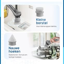 Qualitics Elektrische Schoonmaakborstel - Roterende Polijstmachine - Schrobborstel - Poetsmachine - Vloerreiniger Met 10 Opzetstukken -Huishoudelijke Schoonmaak 1200x1200 765