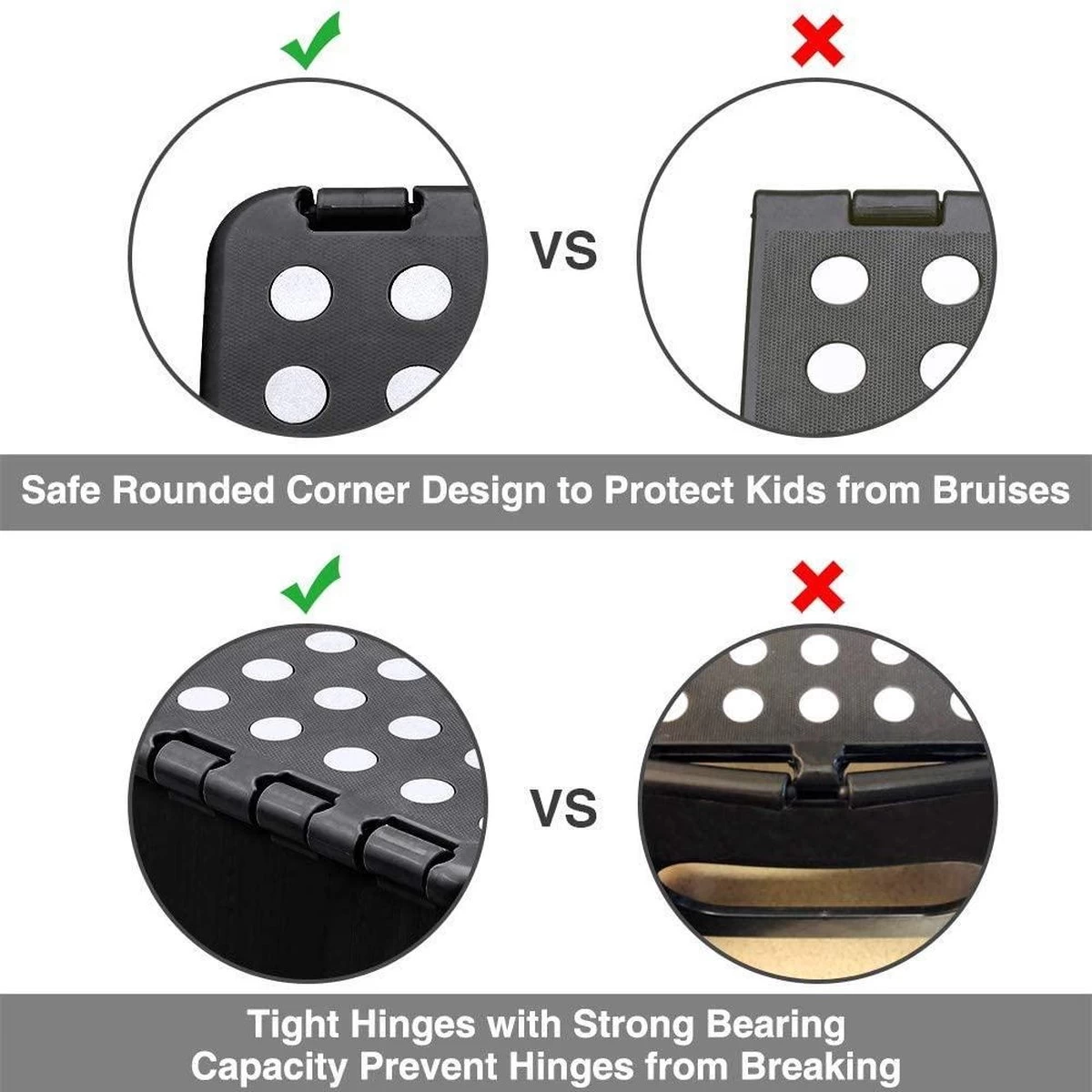 Buxibo - Kruk - Krukje - Keukentrap - Keukentrapje - Opvouwbaar Trapje - Keuken/Badkamer/Schuur Trapje - 29 X 24 X 40cm 8 Buxibo - Kruk - Krukje - Keukentrap - Keukentrapje - Opvouwbaar Trapje - Keuken/Badkamer/Schuur Trapje - 29 X 24 X 40cm - Afbeelding 8