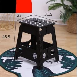 Merkloos Verdikt Kunststof Klapkruk-draagbaar-opvouwbare Kruk-Met Antislip Oppervlak Zwart 29x22cmx45cm -Huishoudelijke Schoonmaak 1200x1200 887