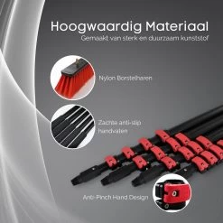 Merkloos Telescoopsteel Ramenwassen 4,6M - Met Borstel & Waterdoorvoer - Voor Ramen - Watertoevoer - Borstel -Huishoudelijke Schoonmaak 1200x1200 904