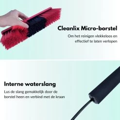 Cleanlix Telescoopsteel Met Borstel - Met Waterdoorvoer - Telescopische Wasborstel - Ramenwassen - Uitschuifbaar Tot 9 Meter -Huishoudelijke Schoonmaak 1200x1200 912