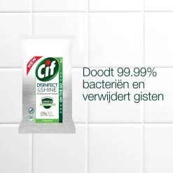 Cif Disinfect & Shine Wipes Original Desinfectie Schoonmaakdoekjes - 12 X 30 Doekjes - Voordeelverpakking -Huishoudelijke Schoonmaak 1200x1200 956