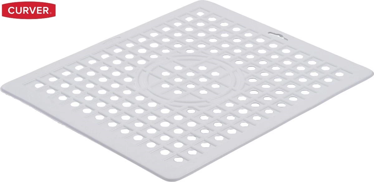 Curver Gootsteenmat Rechthoekig - 26x32x1 Cm - Wit 1 Curver Gootsteenmat Rechthoekig - 26x32x1 Cm - Wit