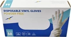 Merkloos Wegwerp Handschoenen - Vinyl Handschoenen - Poedervrij - Wit - Maat M - 100 Stuks -Huishoudelijke Schoonmaak 1200x624 1