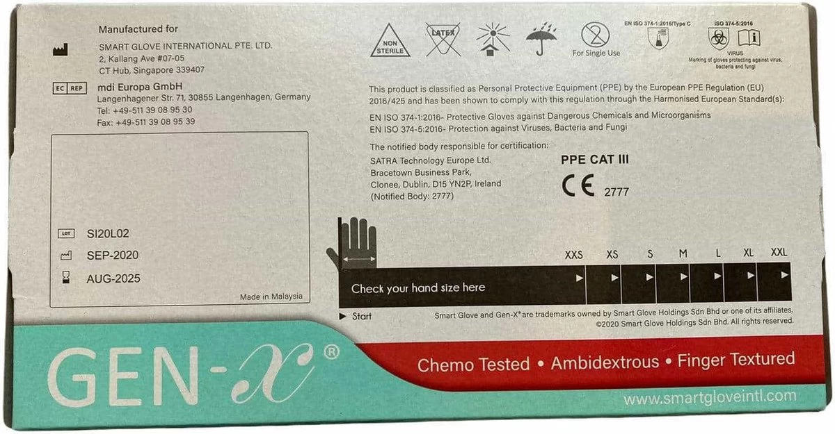 Gen-X Nitril Handschoenen | Handschoenen Wegwerp | Medisch | 100 PCS | Maat XL 6 Gen-X Nitril Handschoenen | Handschoenen Wegwerp | Medisch | 100 PCS | Maat XL - Afbeelding 6