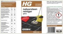 HG Natuursteenreiniger Glans (product 37) - 1L - Voor Regelmatig Gebruik Van Marmer En Kalkhoudend Natuursteen -Huishoudelijke Schoonmaak 1200x642