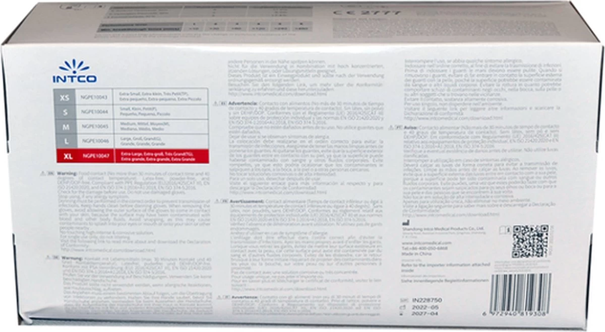 Intco Nitril Handschoenen - Latex Vrij - Zwart - 100 Stuks - Maat XL 5 Intco Nitril Handschoenen - Latex Vrij - Zwart - 100 Stuks - Maat XL - Afbeelding 5