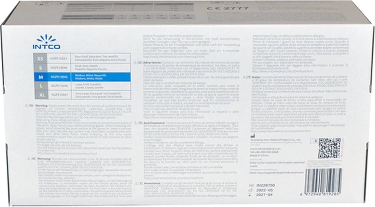 Intco Nitril Handschoenen - Latex Vrij - Zwart - 100 Stuks - Maat Medium 6 Intco Nitril Handschoenen - Latex Vrij - Zwart - 100 Stuks - Maat Medium - Afbeelding 6