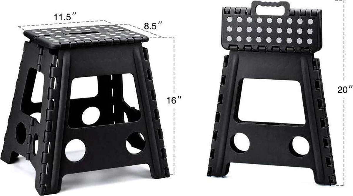 Buxibo - Kruk - Krukje - Keukentrap - Keukentrapje - Opvouwbaar Trapje - Keuken/Badkamer/Schuur Trapje - 29 X 24 X 40cm 7 Buxibo - Kruk - Krukje - Keukentrap - Keukentrapje - Opvouwbaar Trapje - Keuken/Badkamer/Schuur Trapje - 29 X 24 X 40cm - Afbeelding 7