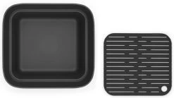 Brabantia SinkSide Afwasbak Vierkant - Met Afdruipschaal - Dark Grey -Huishoudelijke Schoonmaak 1200x675 1