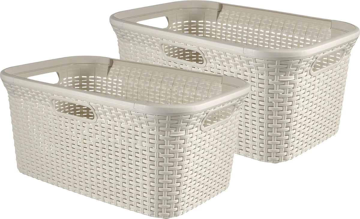 Curver Style Wasmand - 45L - 2 Stuks - Wit 1 Curver Style Wasmand - 45L - 2 Stuks - Wit