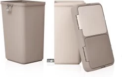 Motek® - Wasmand - 2 Vakken Met Deksel - Met Touch Deksel - Gemaakt Van 100% Gerecycled Kunststof - 80 L - Wasmand Met Deksel - Wassorteerder - Grijs - Wit 19 Motek® - Wasmand - 2 Vakken Met Deksel - Met Touch Deksel - Gemaakt Van 100% Gerecycled Kunststof - 80 L - Wasmand Met Deksel - Wassorteerder - Grijs - Wit -Huishoudelijke Schoonmaak 1200x756 1