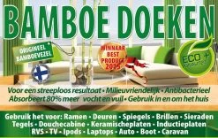 Merkloos Bamboe Dubbele Set + 1 EXTRA Doek. Wonderdoeken - Microvezeldoeken - Raamdoeken - Droogdoeken -Huishoudelijke Schoonmaak 1200x756 3