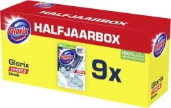 Glorix Power 5 Bleek Toiletblokken - 9 Stuks - Voordeelverpakking -Huishoudelijke Schoonmaak 1200x760 3