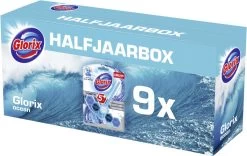 Glorix Power 5 Toiletblokken - Ocean - 9 Stuks - Halfjaarbox - Voordeelverpakking -Huishoudelijke Schoonmaak 1200x760 5