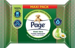 Page Vochtig Toiletpapier - 6 X 74 Stuks - Aloë Vera Maxi Vochtig Wc Papier - Voordeelverpakking -Huishoudelijke Schoonmaak 1200x763 3