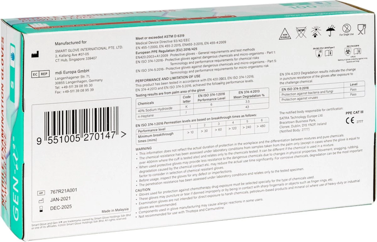 Gen-X Nitril Handschoenen | Handschoenen Wegwerp | Medisch | 100 PCS | Maat XL 10 Gen-X Nitril Handschoenen | Handschoenen Wegwerp | Medisch | 100 PCS | Maat XL - Afbeelding 10