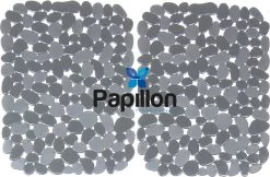 Merkloos Gootsteenmat - 40x30 Cm - Papillon Kiezels Grijs -Huishoudelijke Schoonmaak 1200x787