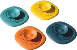 Luxe Doucheputje Afvoer Plug Zeef Stopper Stop - Universele Haarfilter Haarvanger Gootsteenstop Afvoerstop Onderdeel Afvoerputje Stopper Putje Rooster Voor Wastafel Gootsteen Spoelbak Bad Douchebak Keuken Wasbak Badkuip Aanrecht - Siliconen - Geel -Huishoudelijke Schoonmaak 1200x792