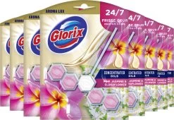 Glorix Aroma Lux Pink Jasmine & Elderflower Toiletblokken - 9 Stuks - Voordeelverpakking -Huishoudelijke Schoonmaak 1200x827 1