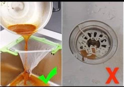 Merkloos Gootsteen Organizer - Gootsteen Afval Netje - Gootsteenontstopper - Spoelbak - Incl. 50 Netjes -Huishoudelijke Schoonmaak 1200x844 1