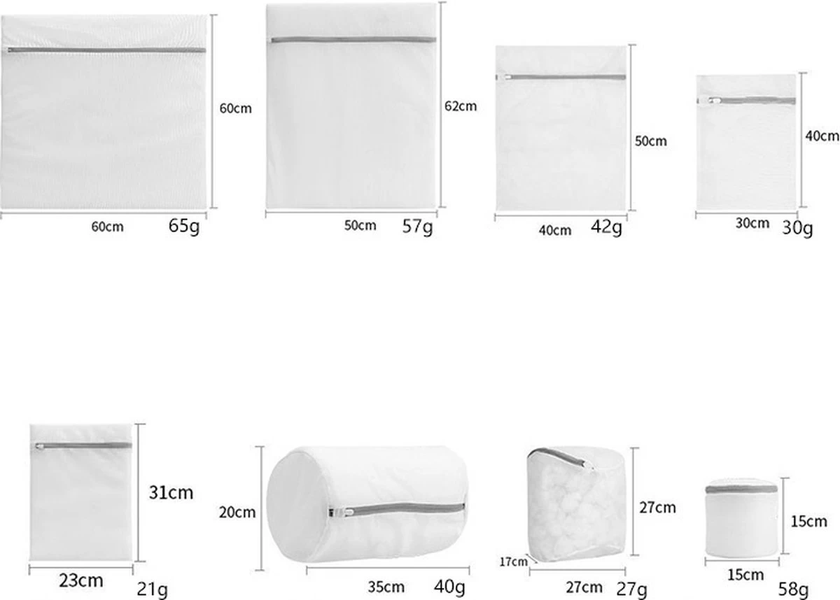 Product Depot Waszakken Voor Wasgoed - Waszak - Waszakje Lingerie - Wastas - Set Van 8 5 Product Depot Waszakken Voor Wasgoed - Waszak - Waszakje Lingerie - Wastas - Set Van 8 - Afbeelding 5