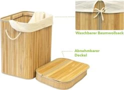 Casa Pura Bamboe Wasmand - Wassorteerder - Wasbox - Met Handvatten - 40 X 30 X 45 Cm -Huishoudelijke Schoonmaak 1200x876 1