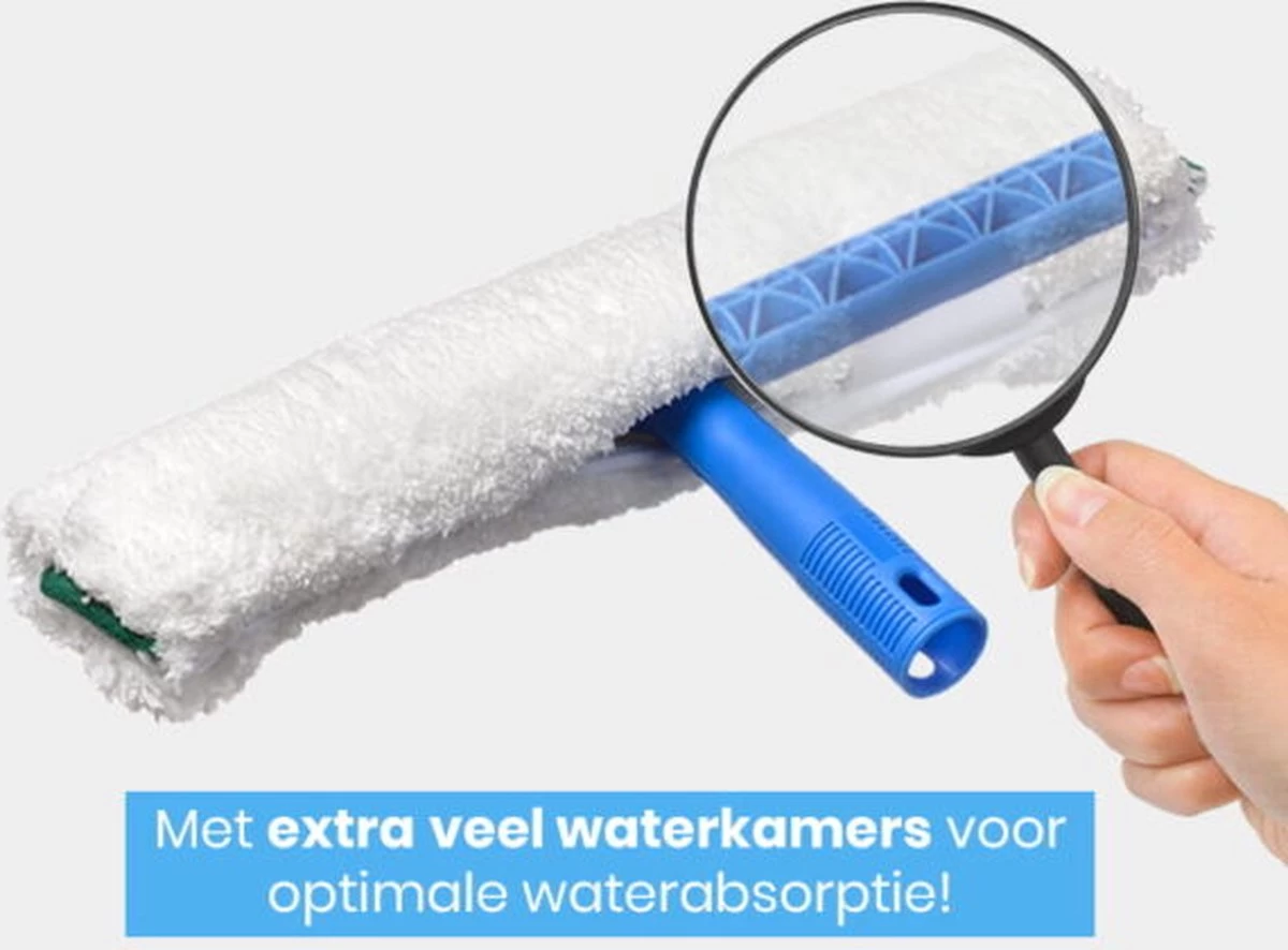 Glaswasshop - Glazenwasser Set - Professionele Raamtrekker - GWS - Compleet - Ramen Wassen 2 Glaswasshop - Glazenwasser Set - Professionele Raamtrekker - GWS - Compleet - Ramen Wassen - Afbeelding 2