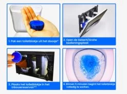 Merkloos Toiletblokjes Voor Inbouwreservoirs – WC-blokjes – Toiletblokken In Een Voordeelverpakking – 30 Stuks -Huishoudelijke Schoonmaak 1200x895