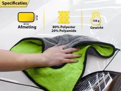 Droogdoek Auto - Badkamer - Drying Towel - Watermagneet - Microvezel - Doek - 45 X 38 Cm - Groen -Huishoudelijke Schoonmaak 1200x900 32